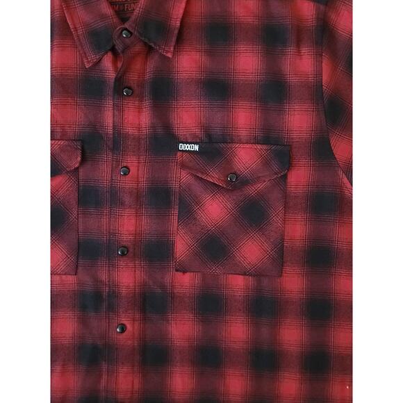 Dixxon Flannel Form & Function Red & Black Snap Buttons Men’s 2X Tall - Picture 4 of 10